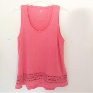 Loft Sleeveless Scoop Neck Cut Out Tank